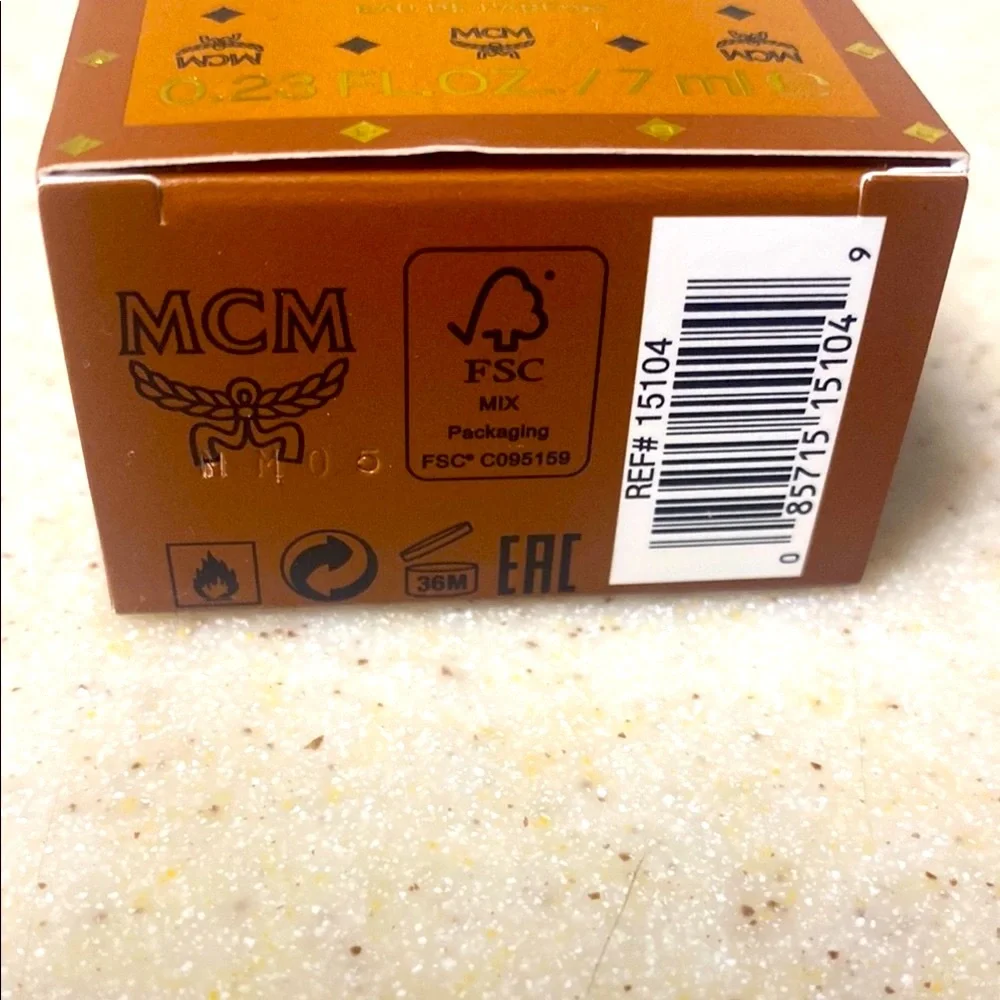 MCM Gold and Brown Eau de Parfum unisex mcm cognac monogram mini charm purse - Picture 5 of 11